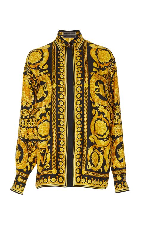 versace barocco silk shirt|versace baroque print.